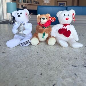Y2K Ty Beanie Babies Set of 3 Stuffed Bears